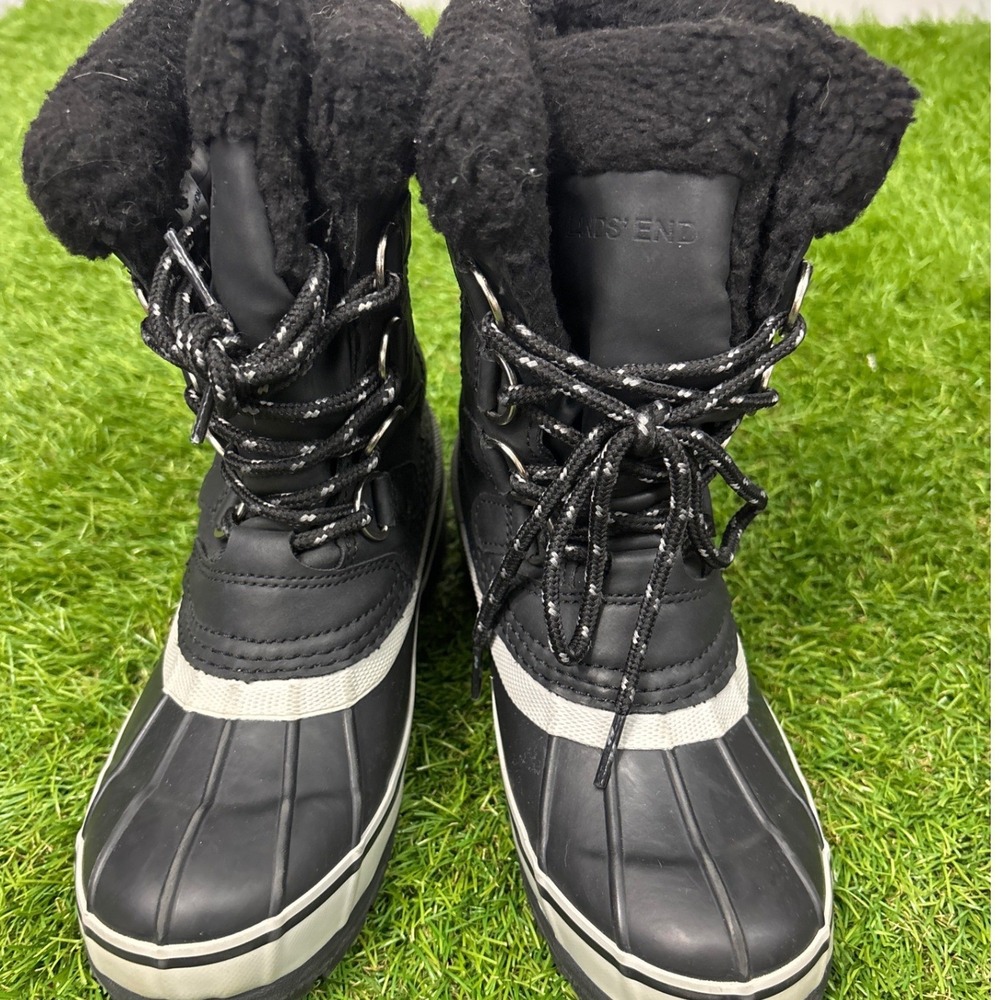Lands' End Snow Boots Youth‎ Size 2M Black Excellent